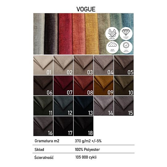 ADRIANA rohová sedací souprava, pravá, tmavě modrá Vogue 13