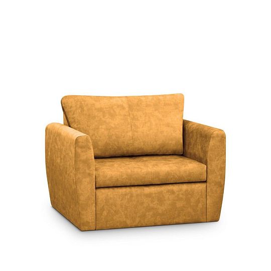 Beatrice rozkládací pohovka 110 cm, hořčicová Terra 48