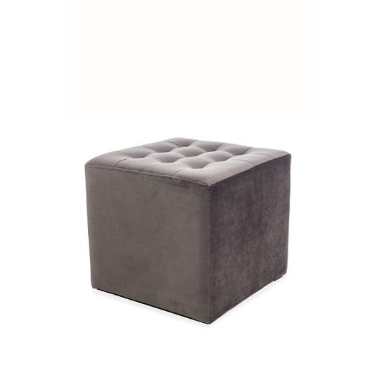 LORI VELVET taburet, šedá
