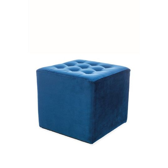 LORI VELVET taburet, modrá