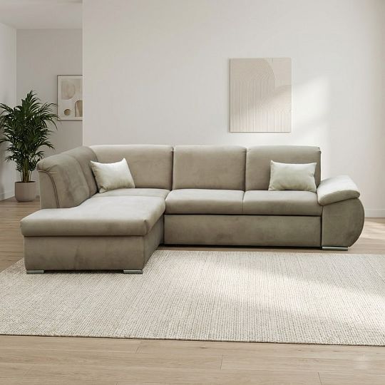 CARO rohová sedací souprava pravá, světle hnědá Paros 03