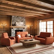 HENRI sedací souprava 3R+2+1, terracota Brooklyn brick