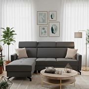 ORFA CASCADIA rohová sedací souprava, UNI, hnědošedá Kronos 22