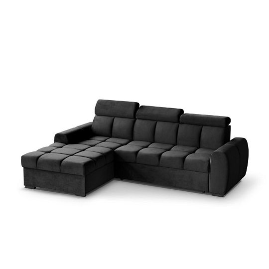 GEMMA rohová sedací souprava, pravá, černá Bluvel 19