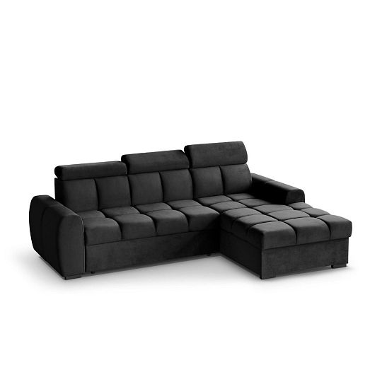 GEMMA rohová sedací souprava, levá, černá Bluvel 19