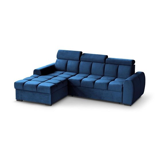 GEMMA rohová sedací souprava, pravá, tmavě modrá Bluvel 86