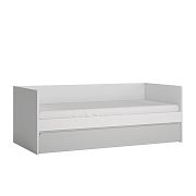 FULIA Z01 postel 90, bílá alpská/světle šedá/šedá lesk