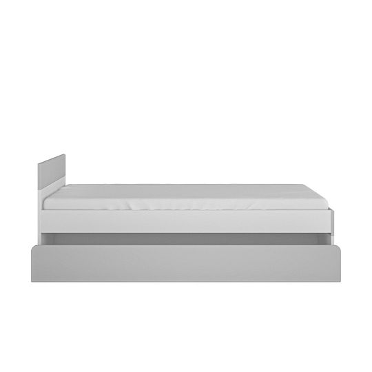 FULIA Z01 postel 90, bílá alpská/světle šedá/šedá lesk
