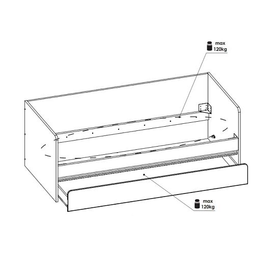 FULIA Z01 postel 90, bílá alpská/světle šedá/šedá lesk