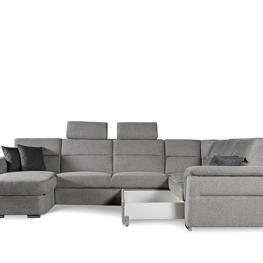 AVATAR sedací souprava do U, levá, světle šedá Matana 05