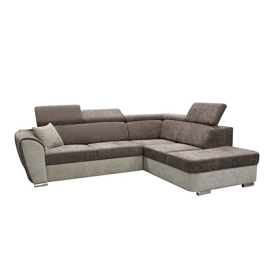 MALIBU rohová sedací souprava, levá, tmavě hnědá/béžová Rosario 468