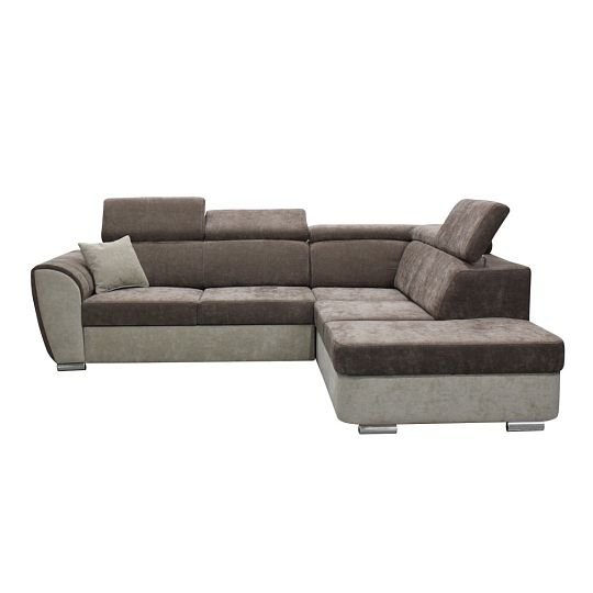 MALIBU rohová sedací souprava, levá, tmavě hnědá/béžová Rosario 468