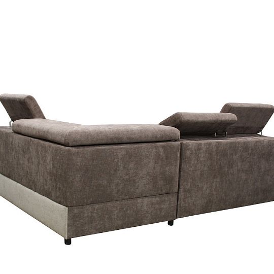 MALIBU rohová sedací souprava, levá, tmavě hnědá/béžová Rosario 468