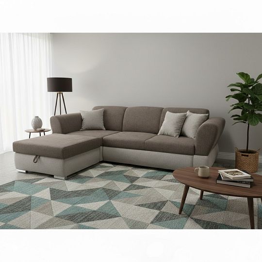 VIVIEN rohová sedací souprava, pravá, hnědá/béžová Matana 19