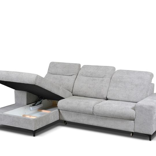 VALENCIE NEW rohová sedací souprava, pravá, šedá