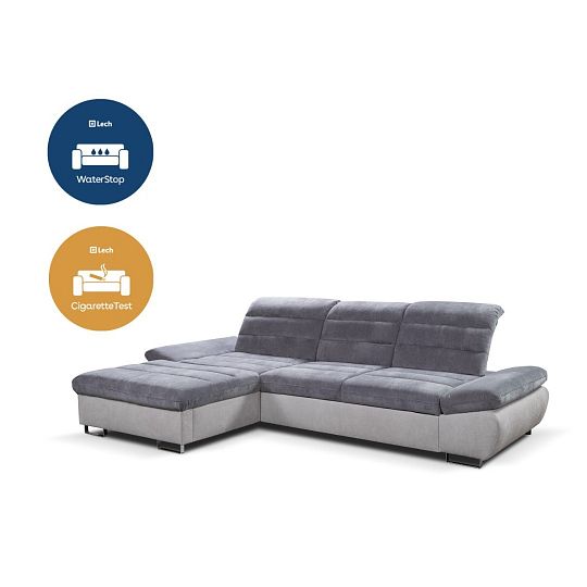 ROMANTIKA KLASIK rohová sedací souprava, pravá, světle šedá/tmavě šedá Rinaldi 15