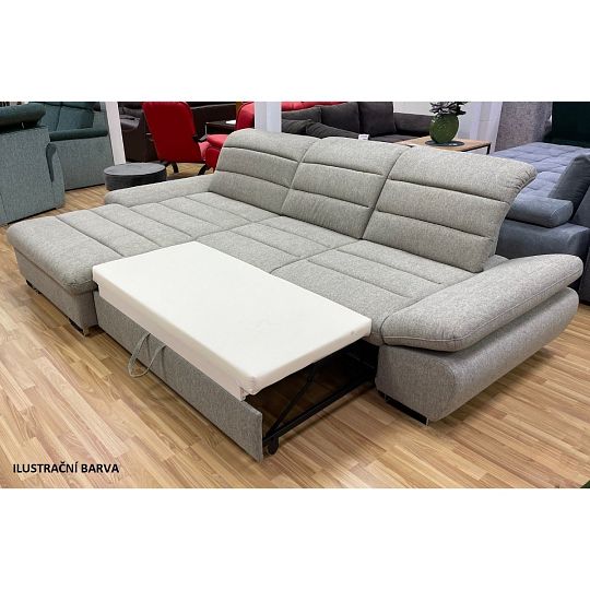 ROMANTIKA KLASIK rohová sedací souprava, pravá, světle šedá/tmavě šedá Rinaldi 15