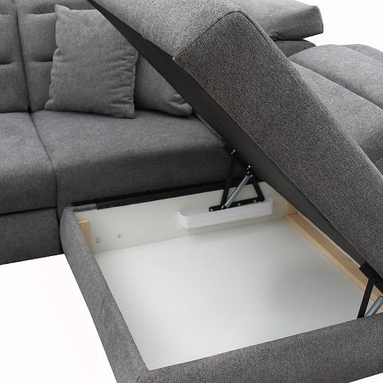 OPTIMA rohová sedací souprava, levá, Matana 04 šedá