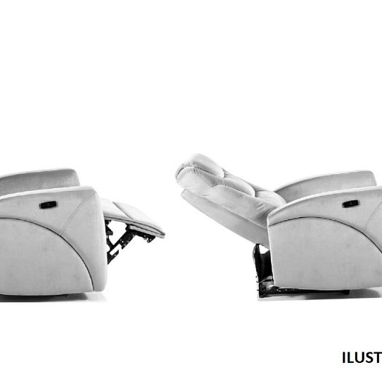 KERBIN relaxační křeslo - elektrické, světle šedá