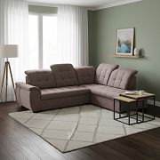 BENTO rohová sedací souprava levá, hnědá VARDO 39