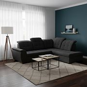 BENTO rohová sedací souprava levá, grafit VARDO 19