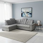 BENTO rohová sedací souprava pravá, světle šedá Vardo 06