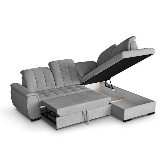 BENTO rohová sedací souprava levá, světle šedá Vardo 06