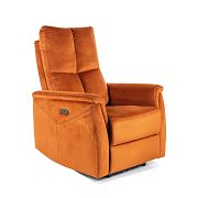 NEO VELVET M masážní relaxační křeslo, elektrické, skořicová