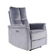 NEO VELVET M masážní relaxační křeslo, elektrické, šedá