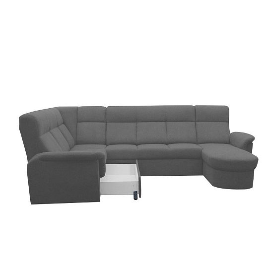 Modena Rohová sedací souprava do U pravá, Castel 93, tmavě šedá