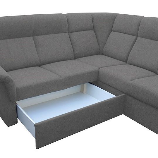 Modena Rohová sedací souprava do U pravá, Castel 93, tmavě šedá