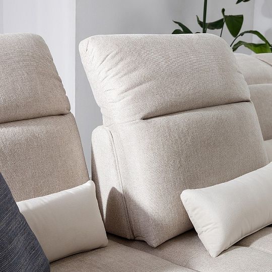 GENEZA rohová sedací souprava, levá, bílá káva Misterio 07