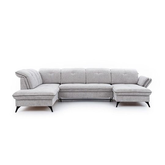 MIRELA NEW sedací souprava do U, pravá, světle šedá Misterio 82