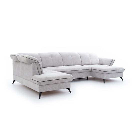 MIRELA NEW sedací souprava do U, pravá, světle šedá Misterio 82