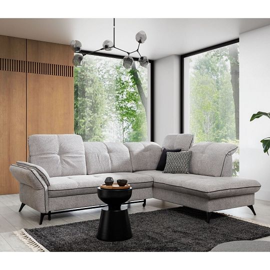 MIRELA NEW rohová sedací souprava, levá, světle šedá