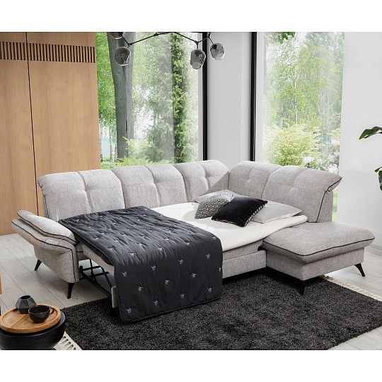 MIRELA NEW rohová sedací souprava, levá, světle šedá