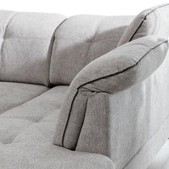 MIRELA NEW rohová sedací souprava, levá, světle šedá