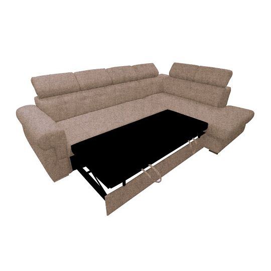 ATLANTIDA rohová sedací souprava, levá, hnědá
