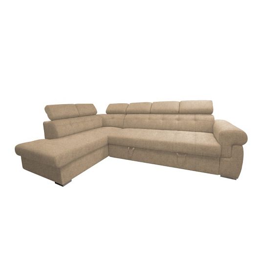 ATLANTIDA rohová sedací souprava, pravá, světle hnědá