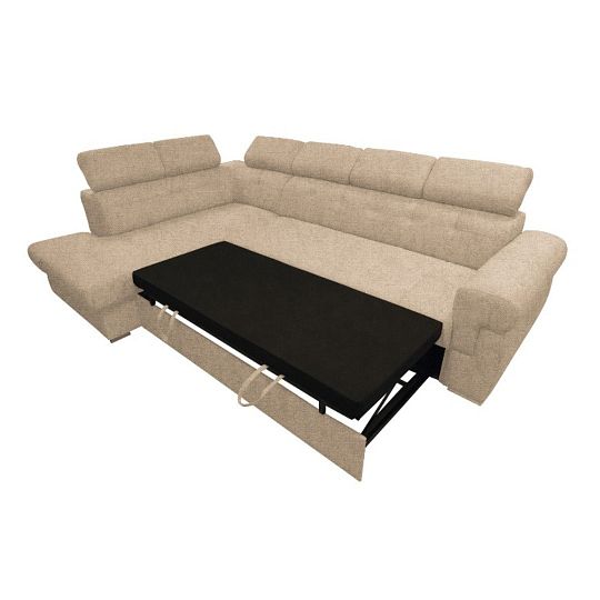 ATLANTIDA rohová sedací souprava, pravá, světle hnědá