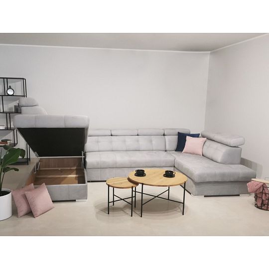 ATLANTIDA sedací souprava do U, UNI, světle šedá Matana 01