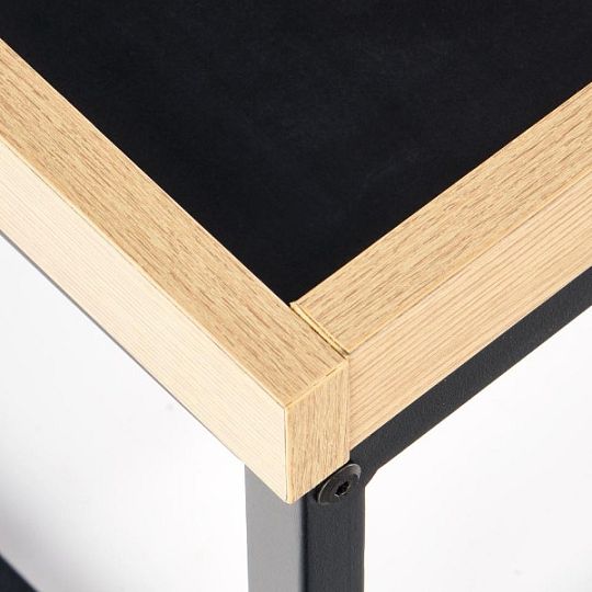 LAGOSA B konferenční stolek, čtverec, černá/dub/černá kov