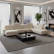 GALAXY sedací souprava do U, levá, smetanová Misterio 03