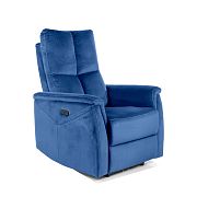 NEO VELVET relaxační křeslo elektrické, tmavě modrá