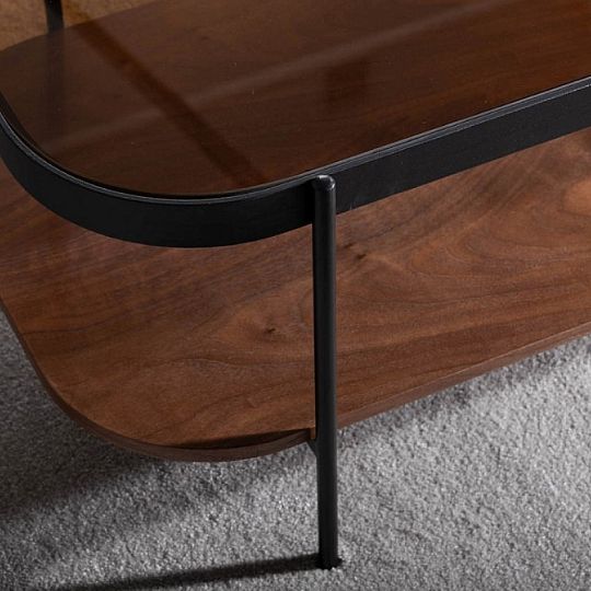 PRIMA A konferenční stolek, ořech/černá