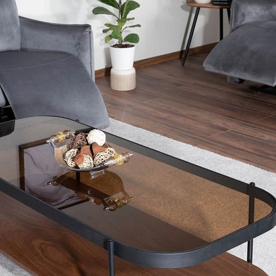 PRIMA A konferenční stolek, ořech/černá