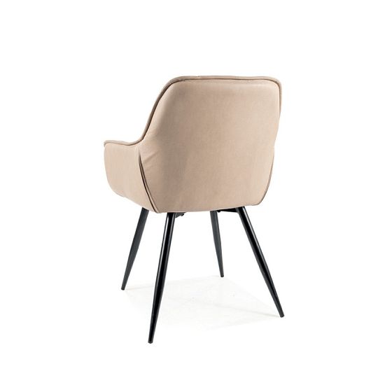 TRENDY CHERRY jídelní židle, béžová/černá kov