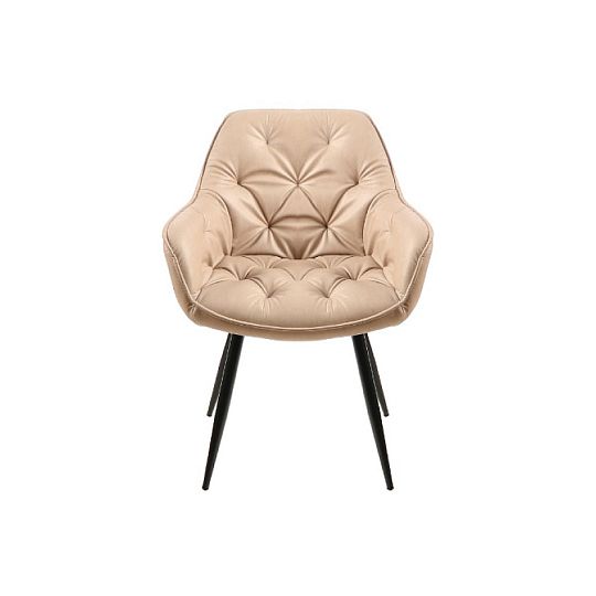 TRENDY CHERRY jídelní židle, béžová/černá kov