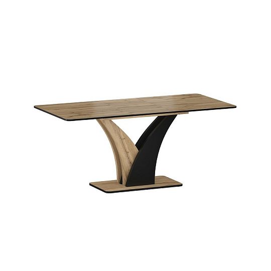 VENTURO jídelní stůl, rozkládací, dub artisan/černá