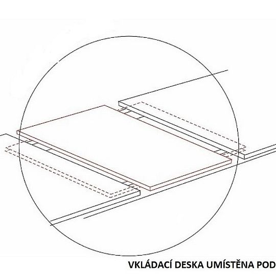 VENTURO jídelní stůl, rozkládací, dub artisan/černá